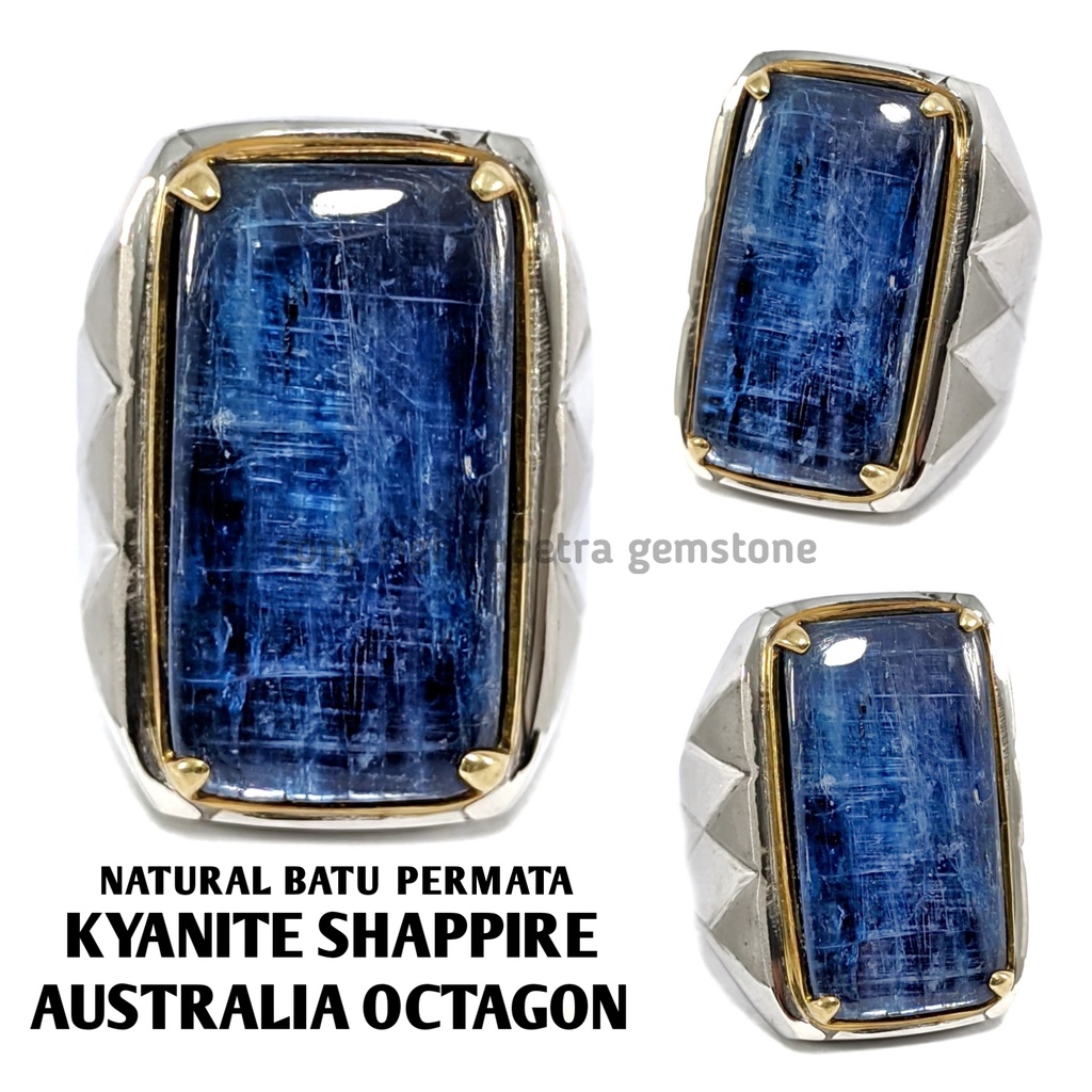 Natural Batu Permata Kyanite Shappire Australia Octagon KSA03