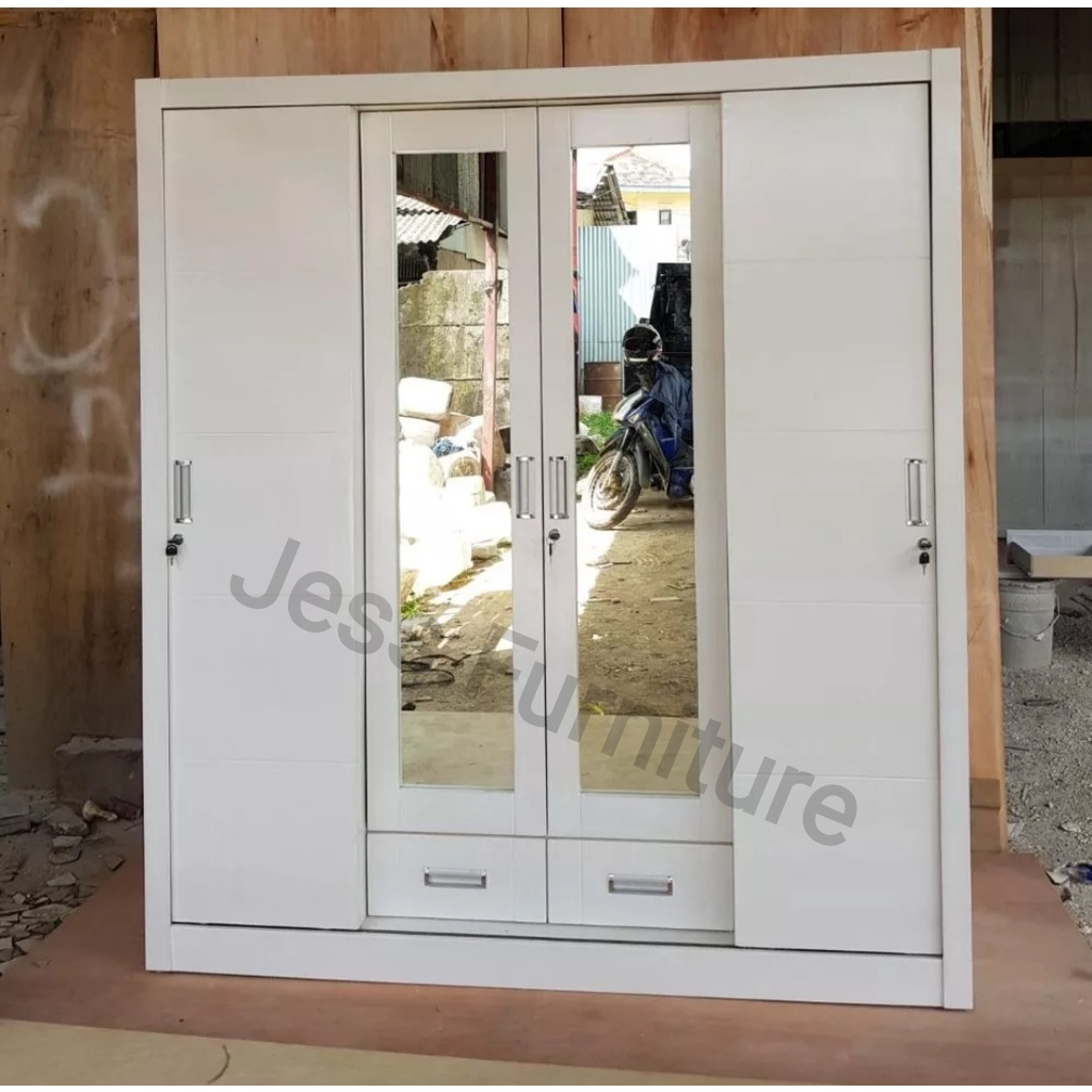 Lemari Sliding 4Pintu Gamis Multriplek , Lemari Pakaian 4Pintu Gamis , Lemari Baju 4Pintu Sliding , 