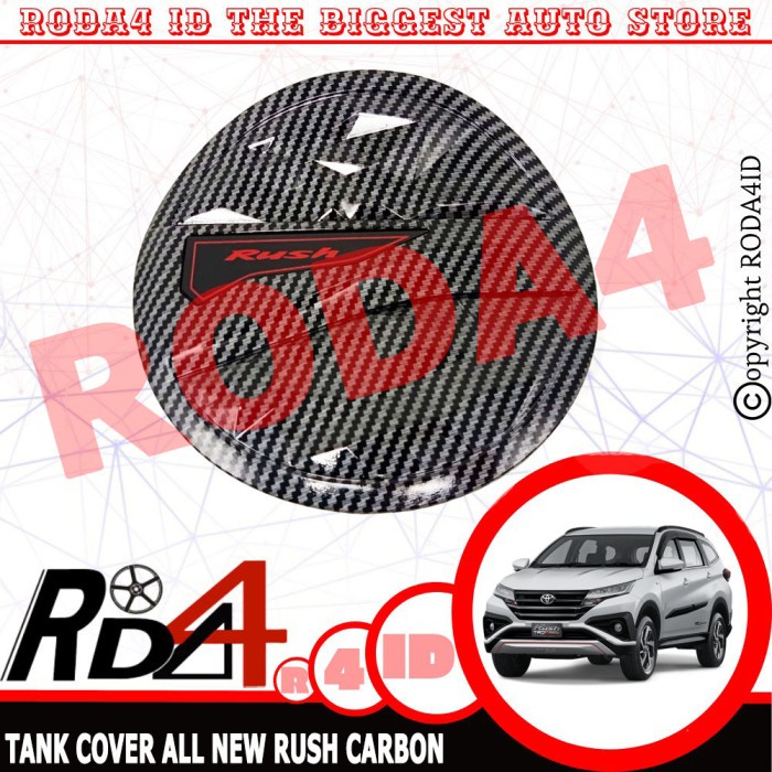 [READY] Tank Cover All New Rush 2018-2019 Up Model Premium Carbon / Perlengkapan Variasi Mobil Murah