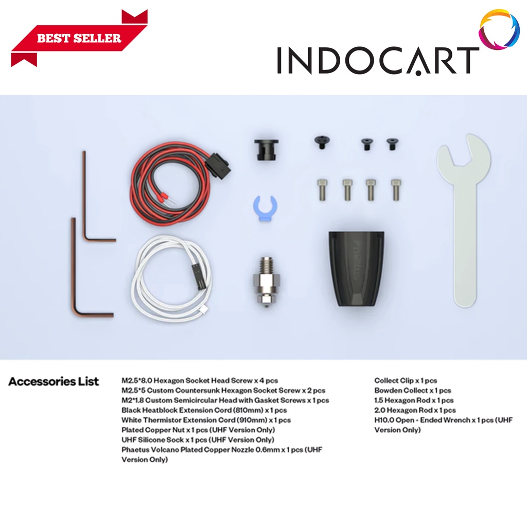 INDOCART 3D Printer HotEnd Original Phaetus Rapido Hotend 280 HF Blue