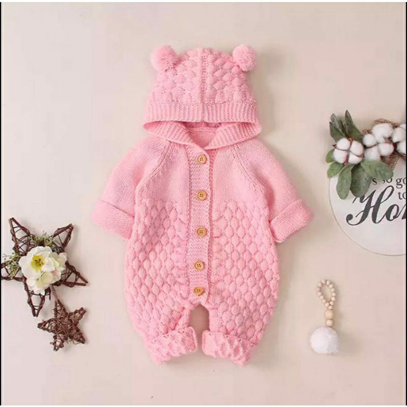 KIDS Rajut Anak Bayi Lucu 0-12 bln UNISEX/Baju kodok/Jumper bayi perempuan/Jumper bayi laki-laki