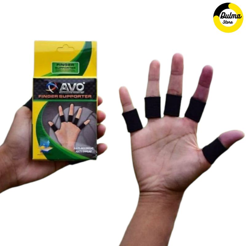 KARET FINGER SUPPORT JARI ELASTIS AVO ORIGINAL PELINDUNG JARI JARI KANAN KIRI ISI 10 BIJI  SPORT VOLI VOLLEY