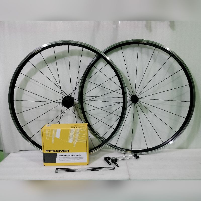 Wheelset Strummer Aeroroad Lo Pro 700c rim brake freehub Ratchet technology