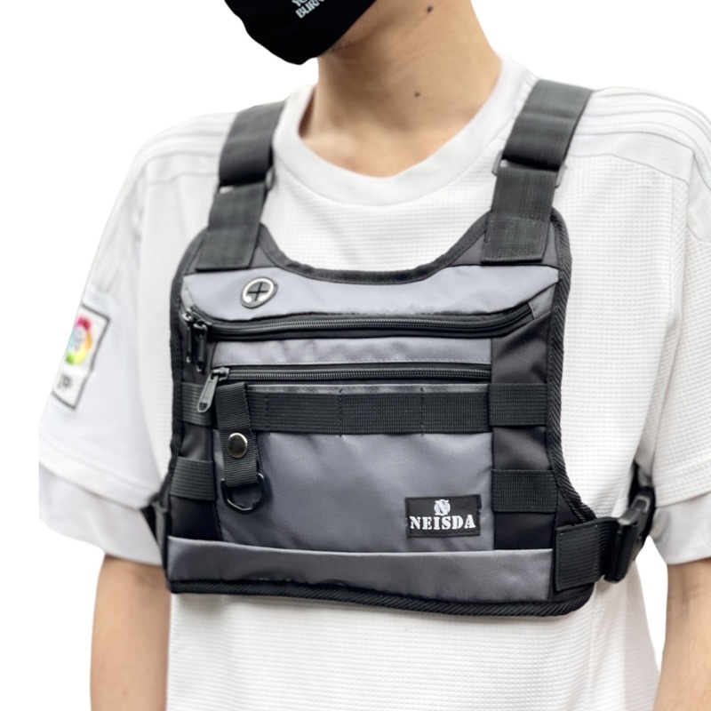 CHEST RIG BAG ORIGINAL NEISDA / TAS DADA ORIGINAL NEISDA SILVER BLACK V7