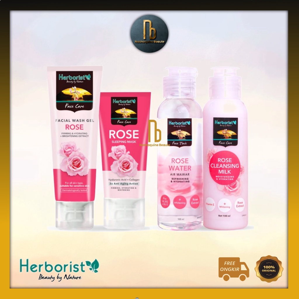 Herborist Rose Series - Rose Water Air Mawar - Rose Face Wash Gel