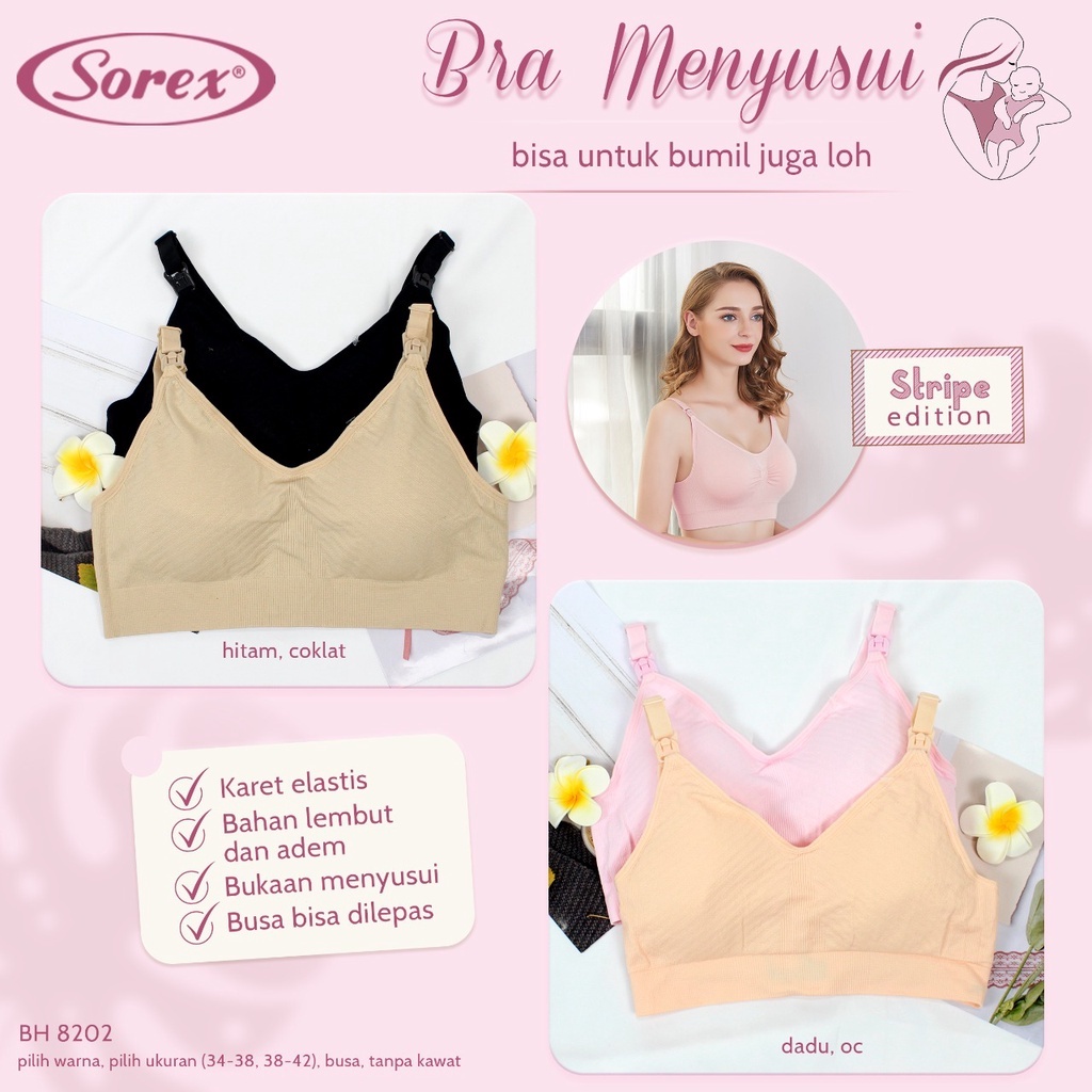 Sorex  Bra BH Ibu Menyusui Busui Tanpa Kawat Busa Tebal Seamless Premium