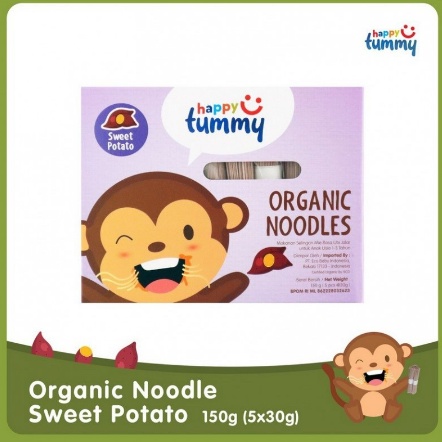 Happy tummy Organic Noodle 150g (5 kali makan) / Mie bayi mpasi organik / baby noodle