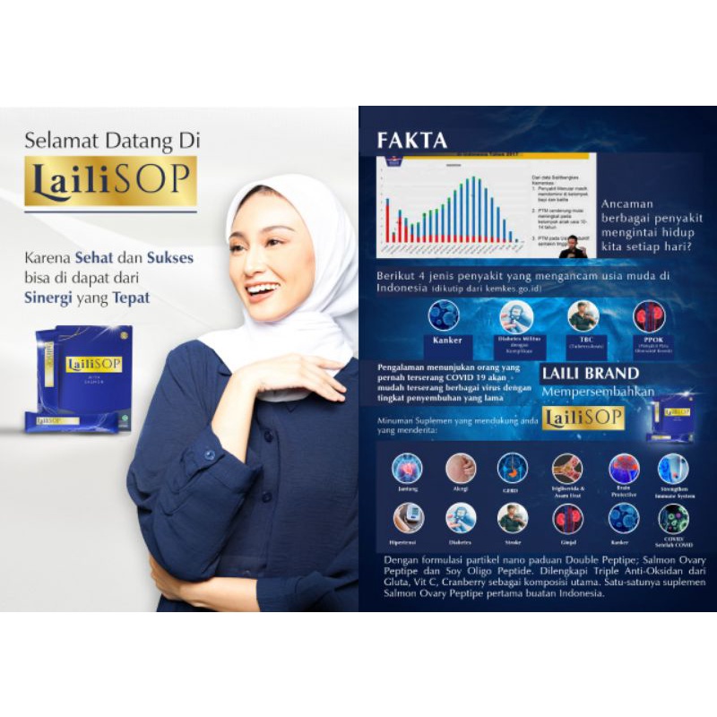 LailiSOP isi 10 Sachet 100 gram | Minuman Suplemen Kesehatan SOP