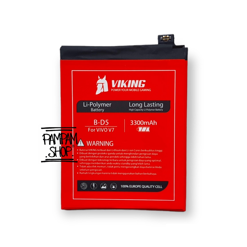 Baterai VIKING Double Power Original Vivo V7 Y75 B-D5 BD5 Batre Batrai Battery Ori HP Dual Handphone