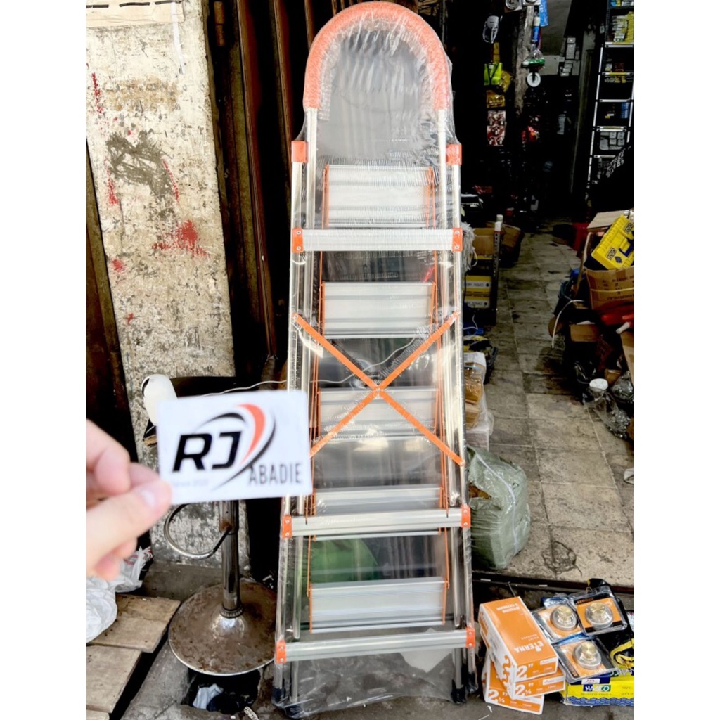 Tangga Rumah Lipat Aluminium Ladder Stainless MULLER 4S Kaki