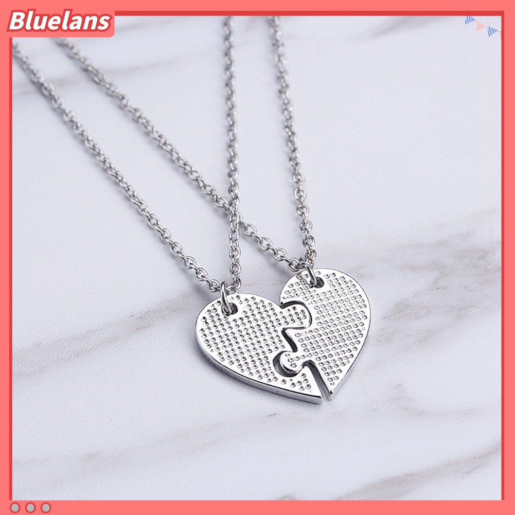 2pcs Kalung Liontin Hati Ukir Tulisan Big / Lil Sis Untuk Wanita