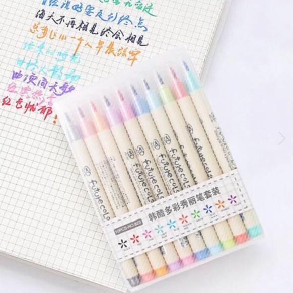 

(fbpe -74) Brush pen future color set isi 10 kvrx251