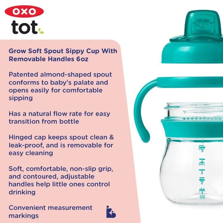 OXO Tot Grow Soft Spout Cup with Removable Handles