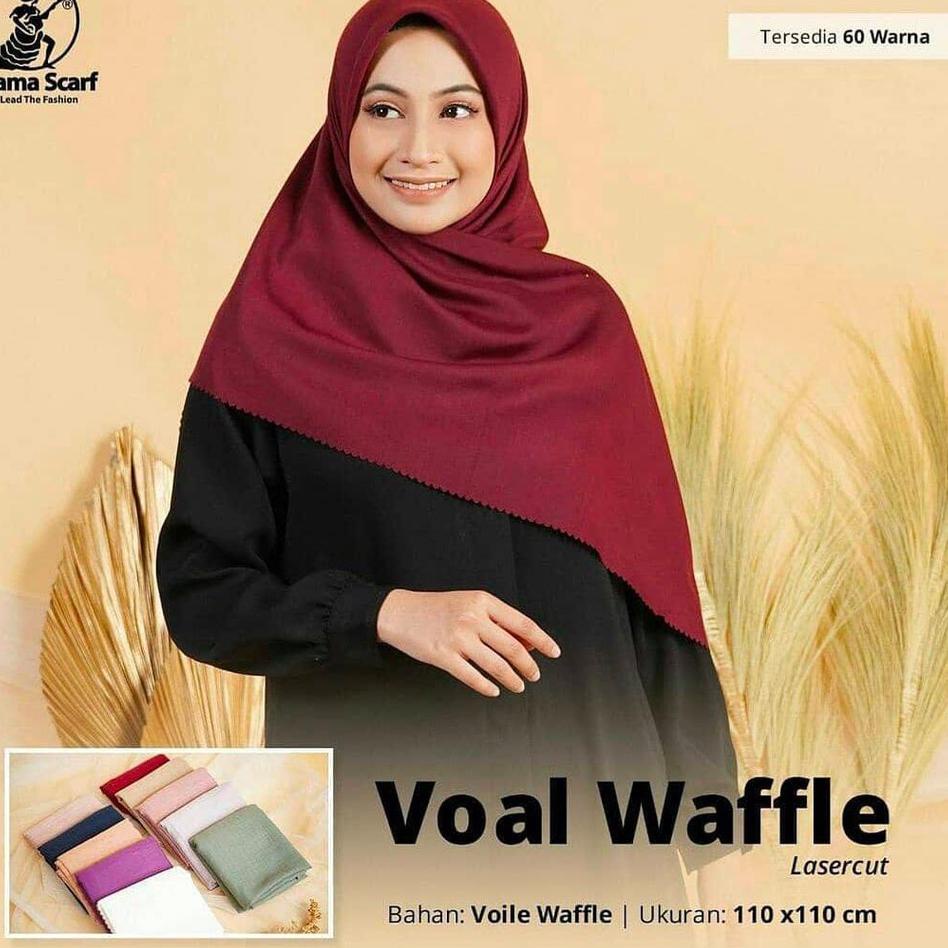 BDD.18Oc22м ▪ HIJAB SEGIEMPAT VOAL WAFFLE LASER CUT UMAMA / SEGIEMPAT VOAL WAFFLE LASER CUT