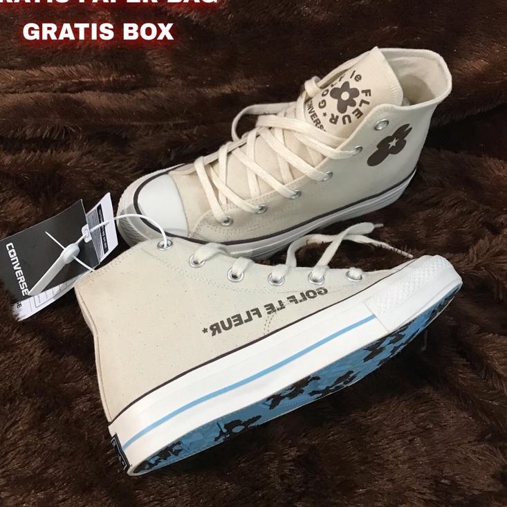 Hot Sale (FREE PAPER BAG CONVERSE) SNEAKERS CONVERSE 70S HIGH GOLF LE FLEUR OFF WHITE BNIB