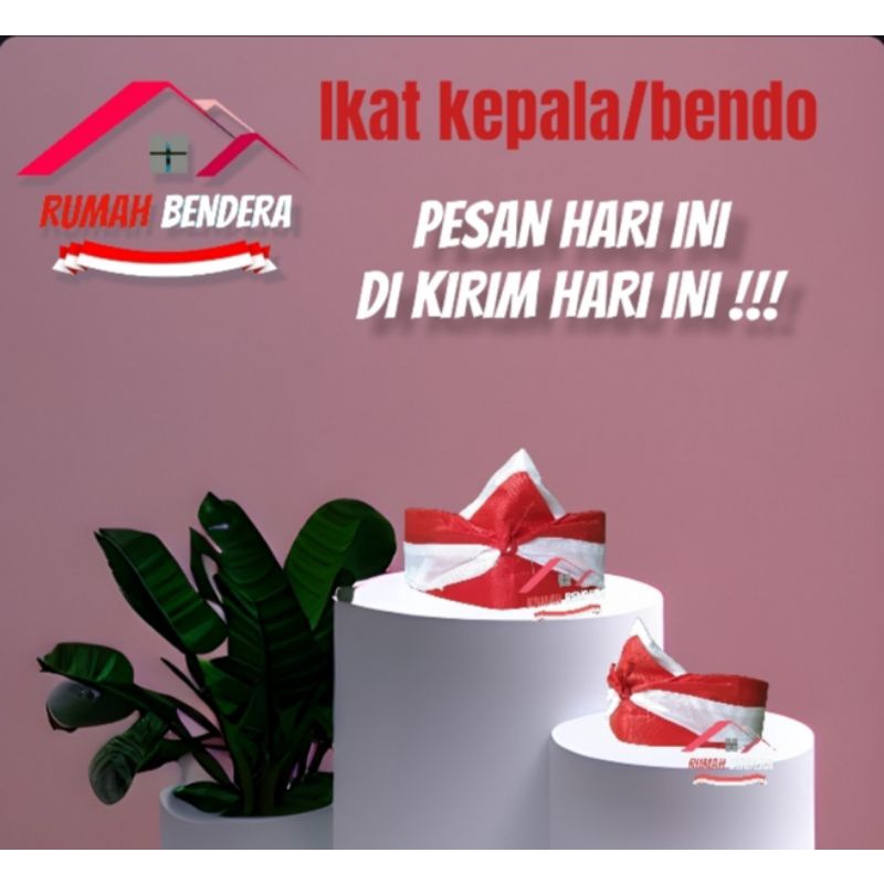 ikat kepala/ikat kepala merah putih/bando merah putih