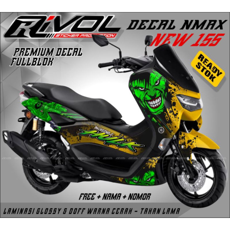 stiker decal variasi full body untuk motor Yamaha NMAX new 2021 striping variasi decal nmax 2021