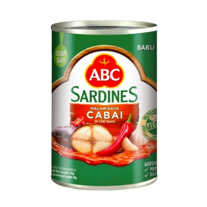 

Makanan Kaleng ABC Sardines Saus Cabai 155g