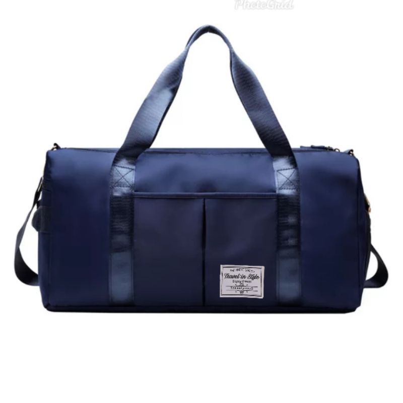 Canvas Duffle GYM BAG with Shoe Compartment/TAS TRAVELLING/TAS FITNES