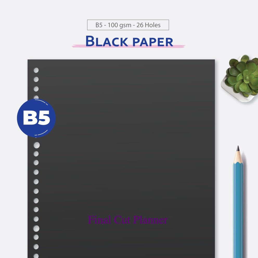 

Bukuqu Loose leaf B5 - L116 Hitam 210 gsm - Kertas File Black paper .