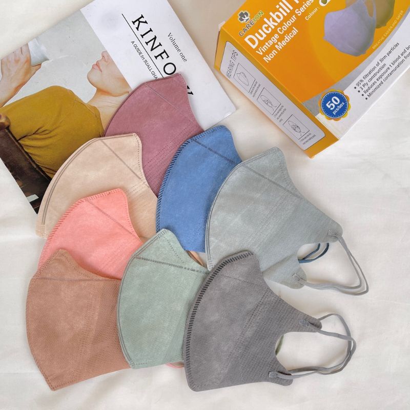CAREION FACEMASK MASKER DUCKBILL VINTAGE SERIES WARNA