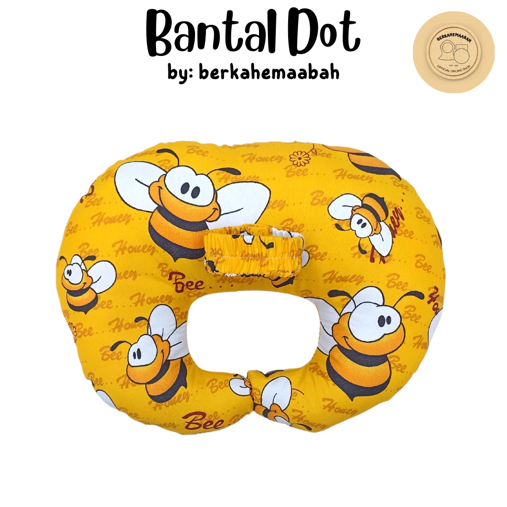 Bantal Dot Bayi Variasi Bee Yellow | Bantal Dot | Bantal Susu Anti Pegal | Bantal Dot Susu Bayi | Baby Bottle Holder