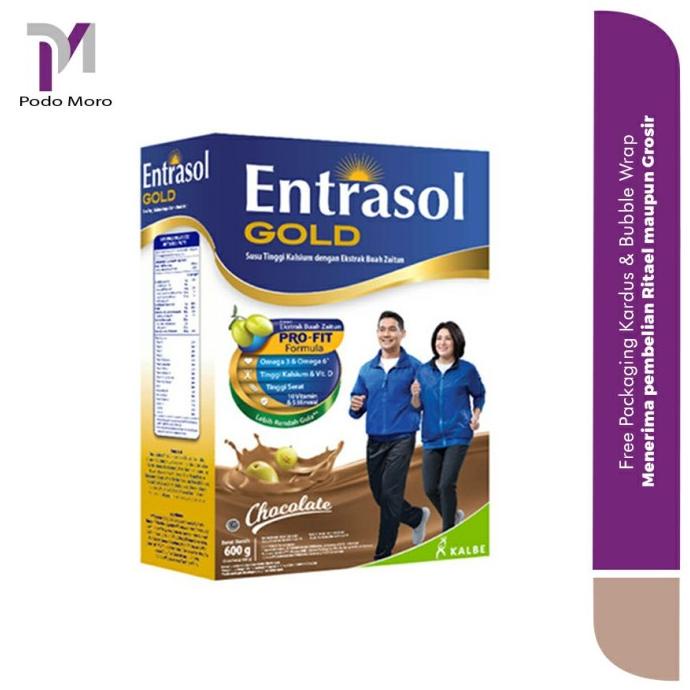 [ COD ] Entrasol Gold Coklat 600 gram / Susu Lansia / Susu Entrasol Gold