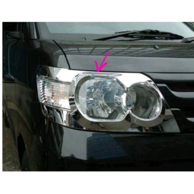 GARNISH LAMPU DEPAN LUXIO CHROME.