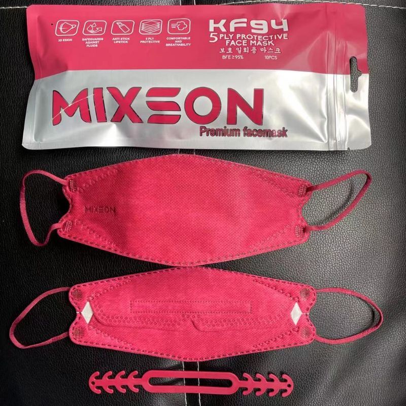 KF94 MASKER FACEMASK MOUSON / CAREION / ONCARE 4PLY ISI 10 PCS WARNA HITAM - PUTIH-MARRON MIXSON / KF94