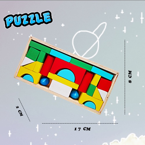 Mainan Edukatif Anak Puzzle/ Mainan Edukasi Anak Block Kayu 3173A
