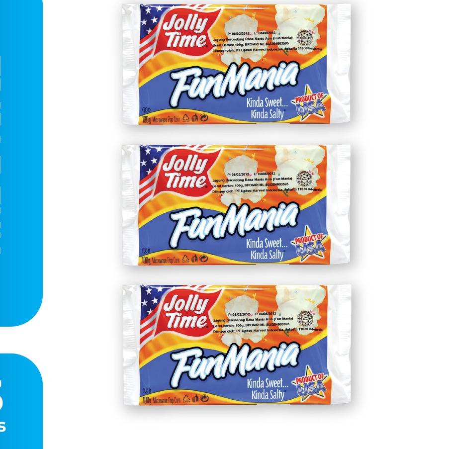 

️✔️✔️ Jolly Time - Paket Triple Fun (3FM) - Mircowave Popcorn buruan