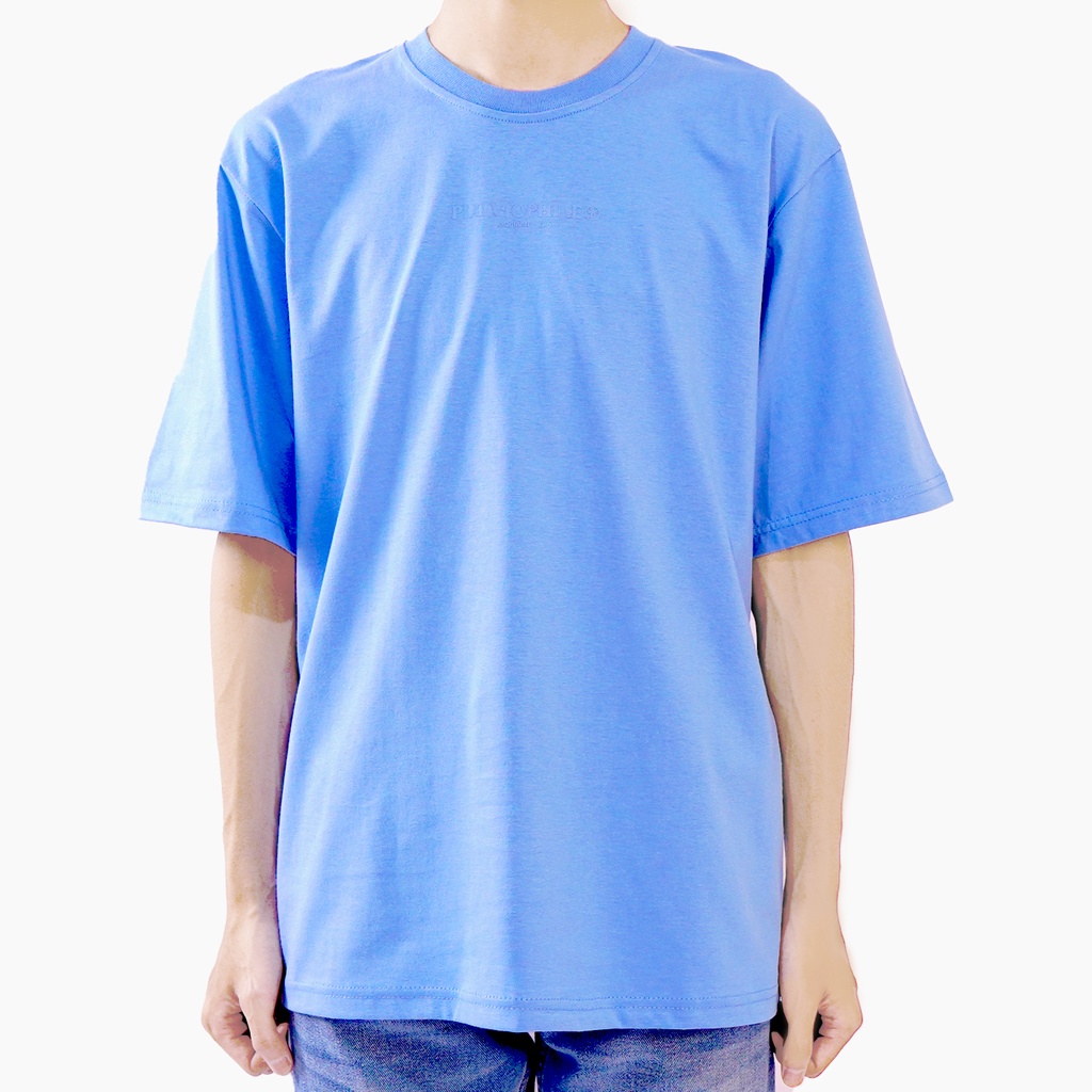 Pluviophile Tshirt kaos Basic oversize Steel Blue