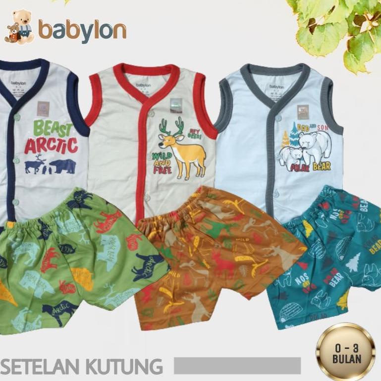 MWI.18Oc22ˢ ▫ New Born | SETELAN KUTUNG | Baju Bayi |  Baru Lahir Newborn 0 sampai 3 bulan | SNI | B