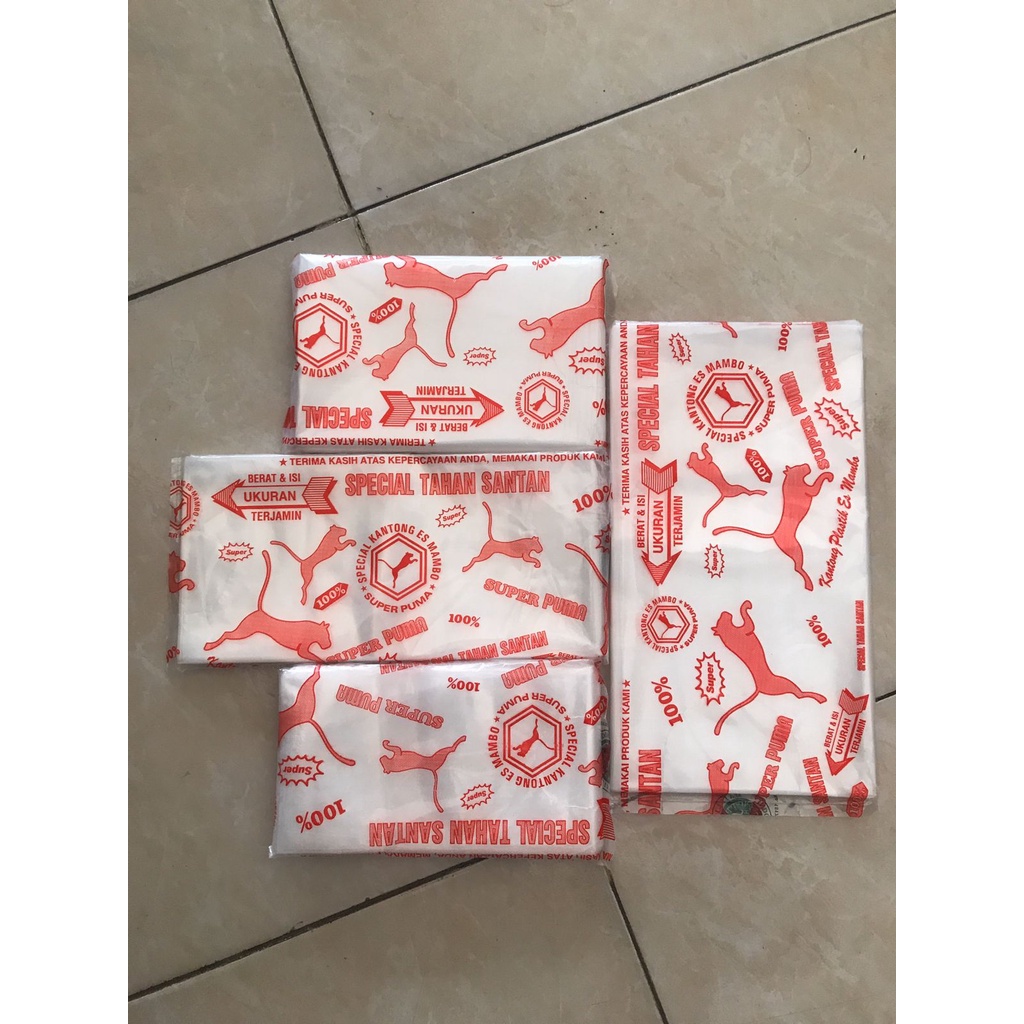 PLASTIK PE PUMA / PLASTIK ES / PLASTIK KUAH / PLASTIK TEBAL 10x18, 12x25, 15x28,18x35