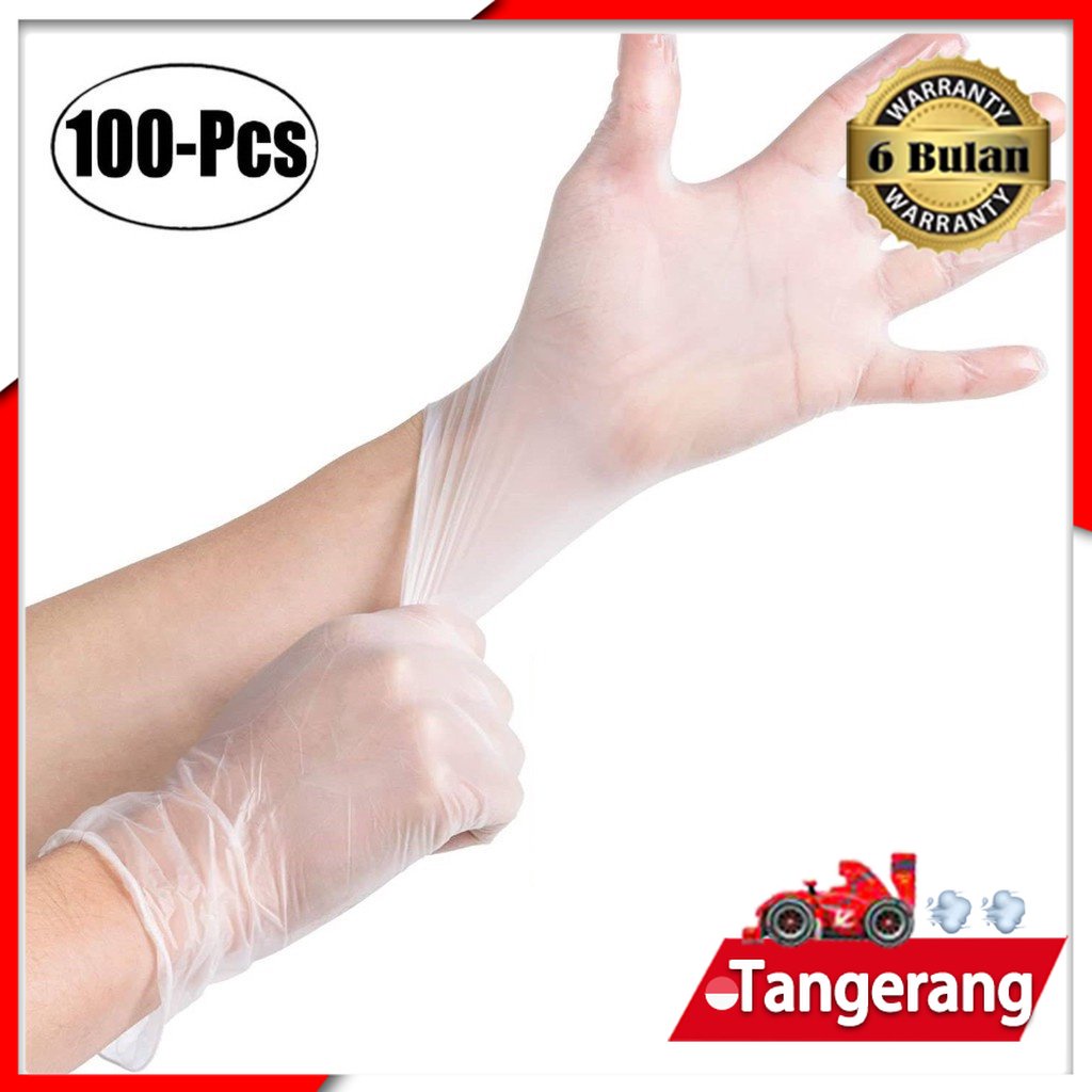 Sarung Tangan Latex Sekali Pakai Non Medis Glove Gloves Handscoon 100pcs