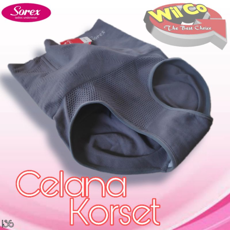 K136 - CELANA DALAM KORSET, CD KORSET SOREX PELANGSING PERUT FREE SIZE BB 55 -70