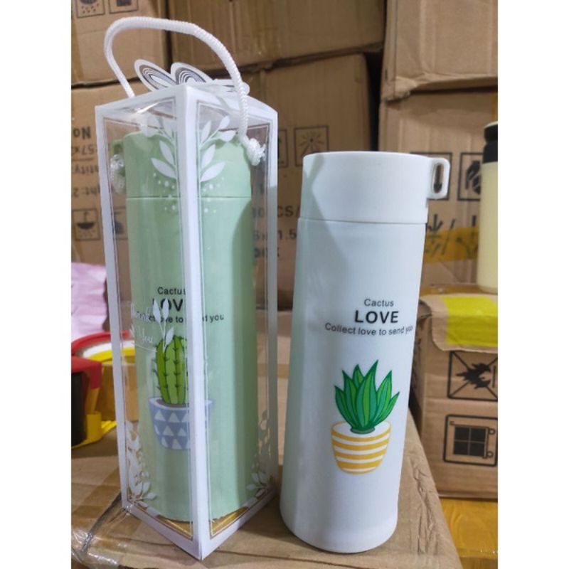 SOUVENIR PERNIKAHAN BOTOL TUMBLER KAKTUS + MIKA - SOUVENIR NIKAH & SOUVENIR ACARA - SOUVENIR UMROH &