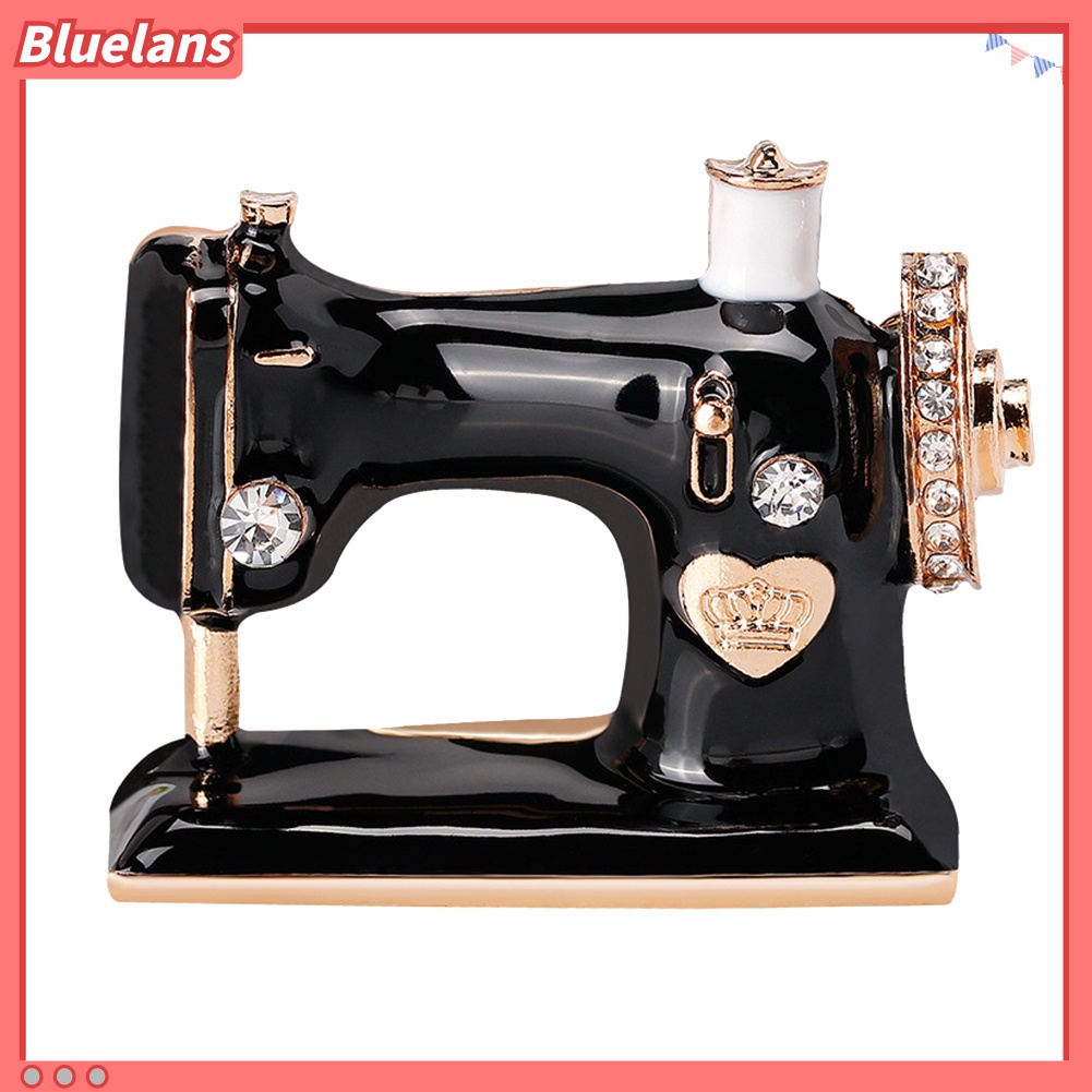 Bluelans Exquisite Sewing Machine Brooch Pin Denim Jacket Women Collar Badge Jewelry Gift