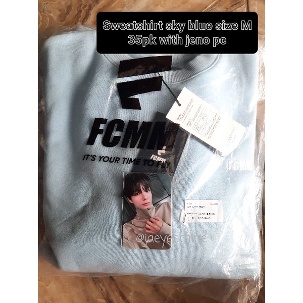 FCMM Sweatshirt Jade Mint Blue Sky size M with pc