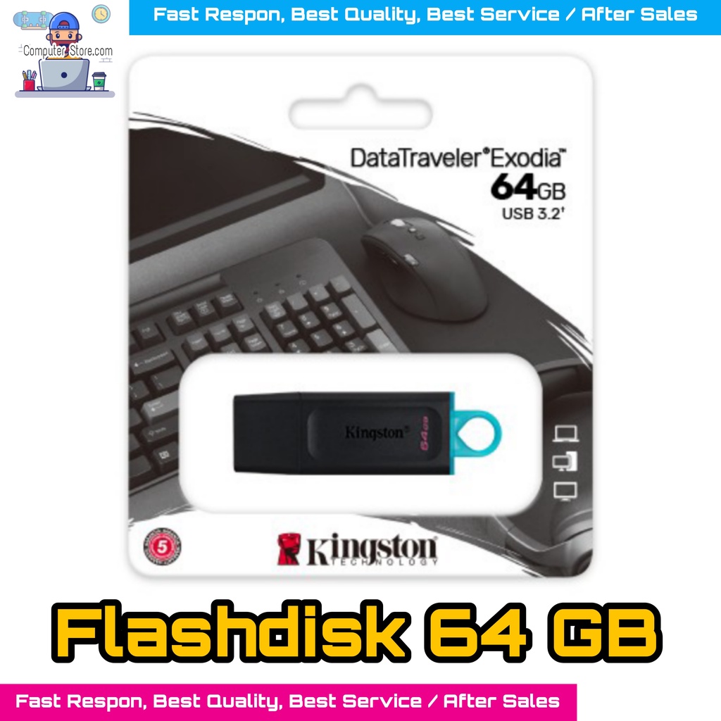 USB Flashdisk Kingston DTX 64GB Flash Drive USB 3.2 Flash disk FD 64 Giga Untuk PC Laptop Smart TV HP Smartphone Garansi Resmi 5 Tahun