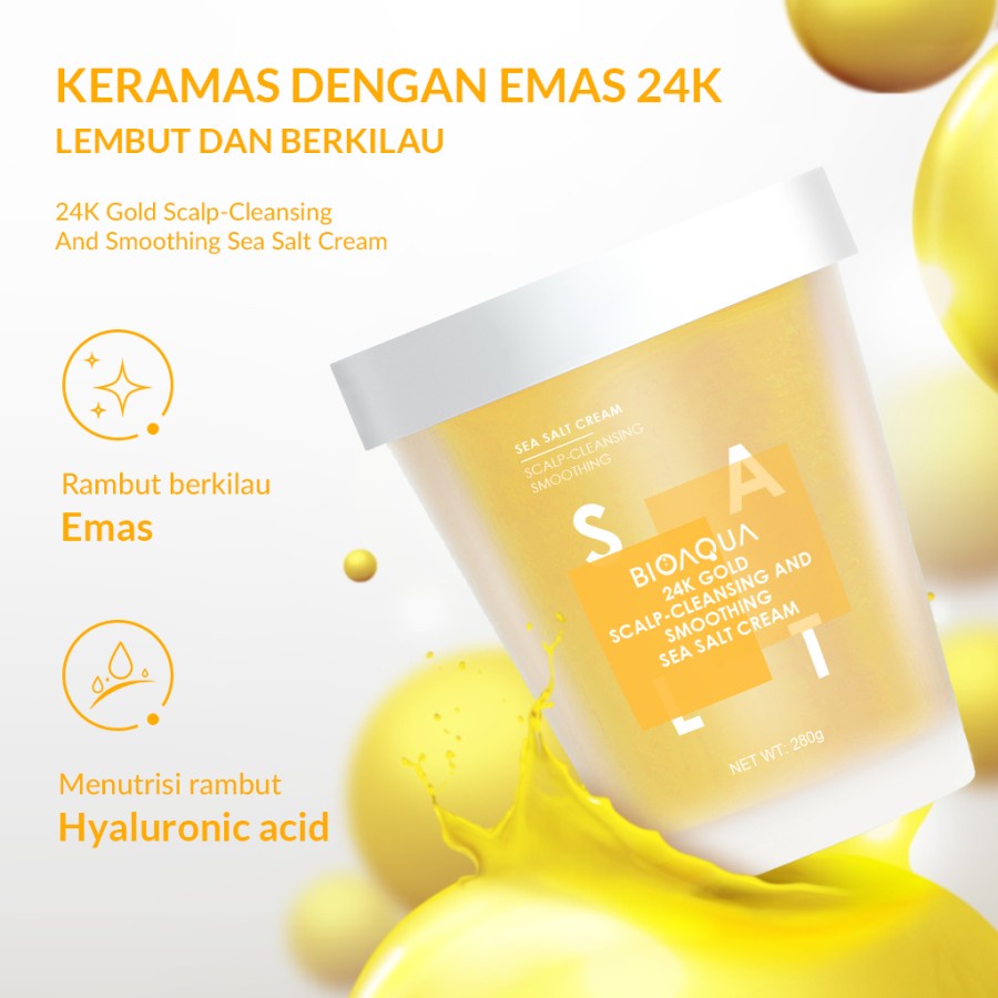 ✨ AKU MURAH ✨ BIOAQUA Scalp Sea Salt Shampoo 280g SERIES / Hair Care Rambut