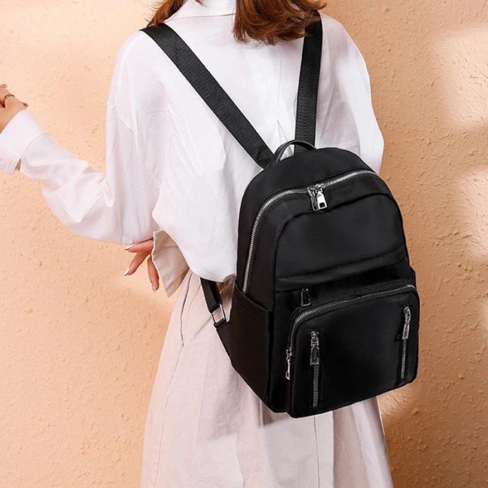 TAS CANTIK WANITA MURAH TRENDY ANDARA TR004 -  RANSEL BACKPACK FASHION WANITA  - Hitam BAG CEWE OOTD