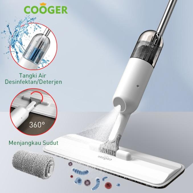 COOGER Alat Pel Spray Otomatis Dengan Tangki Penampungan Air Alat Pel