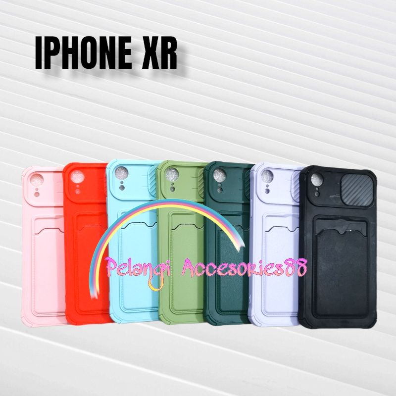 CASE IPHONE XR CASE SOFTCASE SLEDING WARNA WARNI