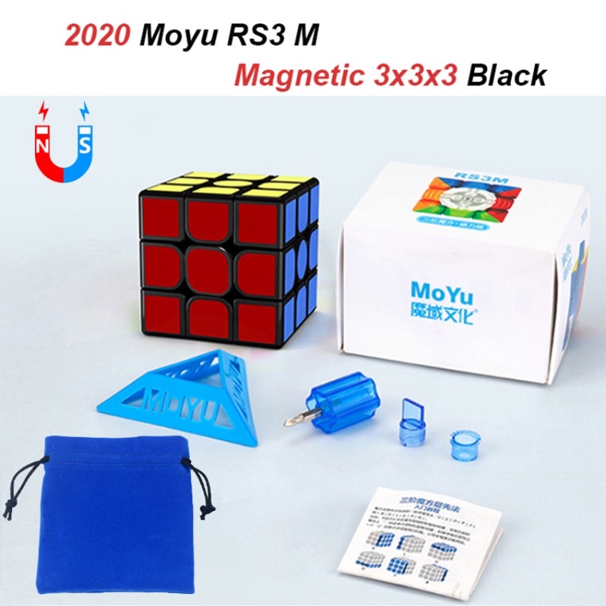 Moyu RS3M 2020 3x3 X 3x3 Monster Go Mainan Puzzle Kubus Magnetik 2X2 3x3 Untuk Anak