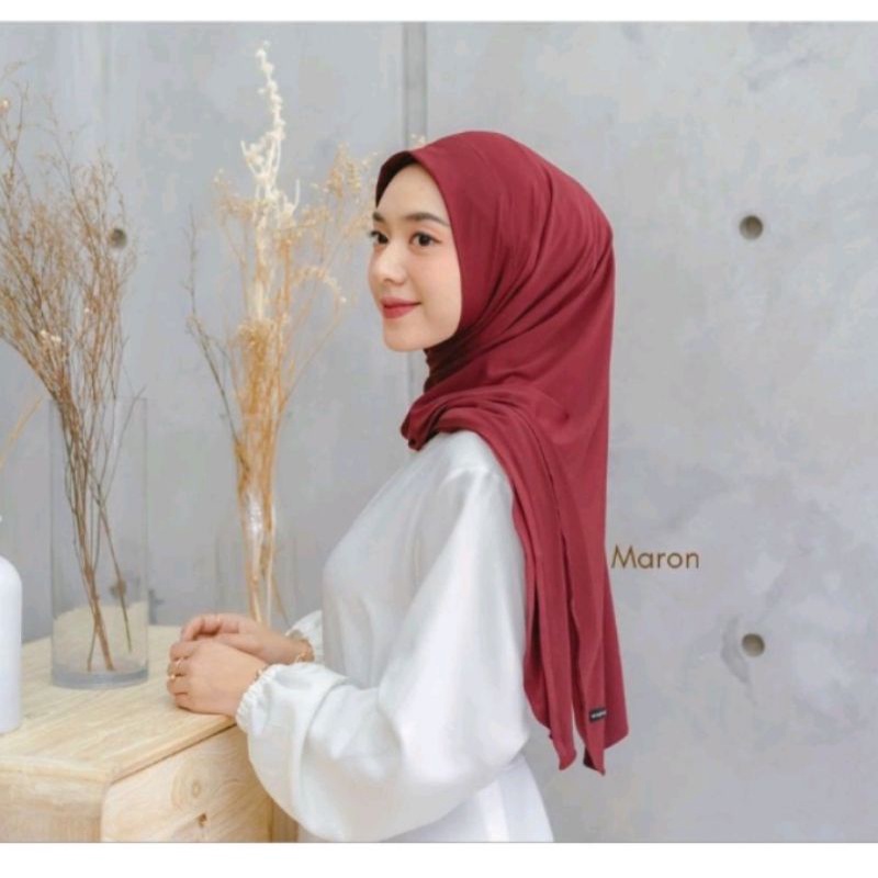 Hijab Instan Segitiga Jersy | Segitiga Instan Malay Jersy | Pashmina instan Oval jersy premium