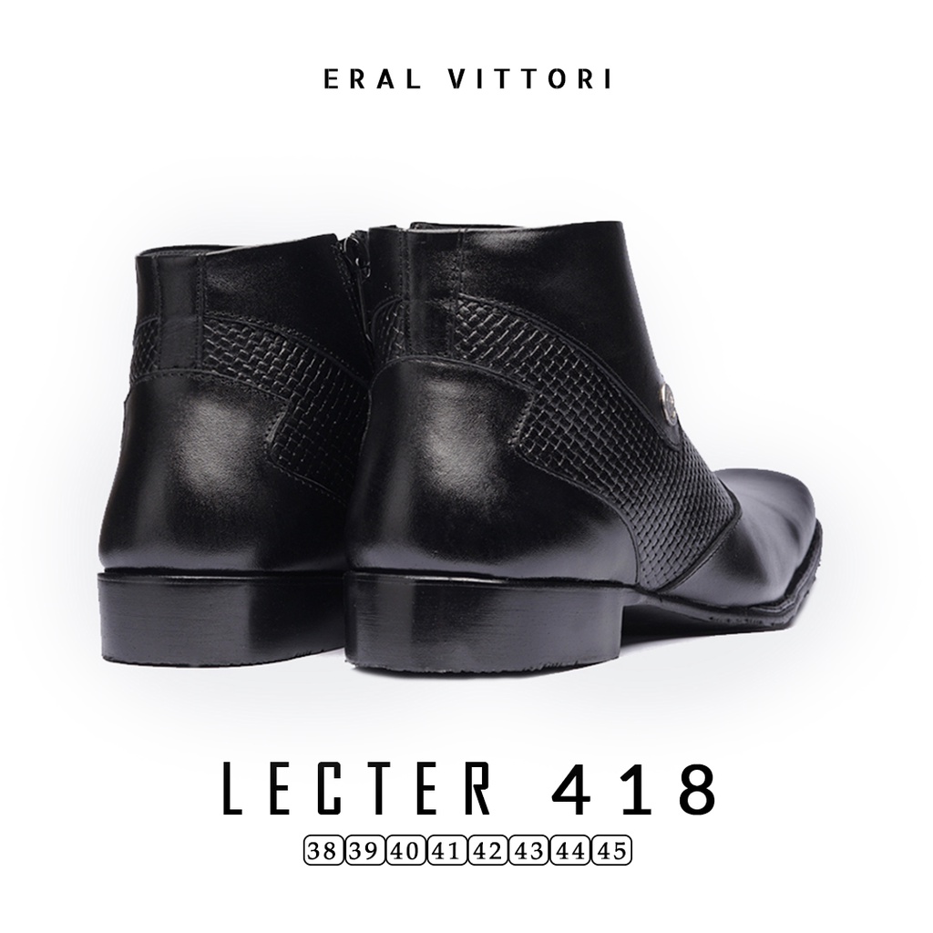 Eral Vittori - Lecter 418 Sepatu Pantofel Kulit Boots Formal Pria