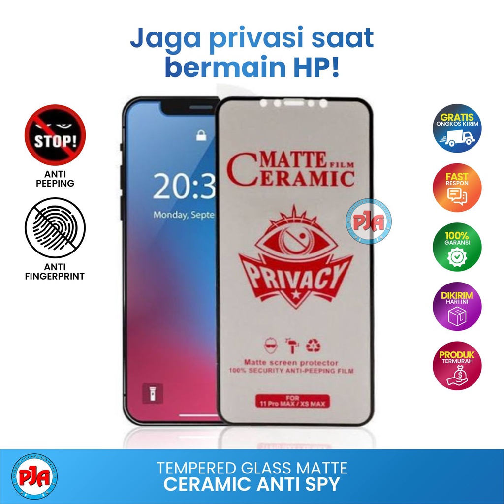 Tempered Glass Matte Anti Spy Privacy Premium