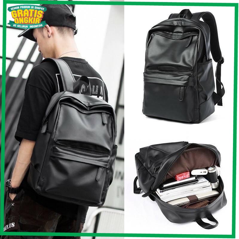 TAS BRANDED IMPORT KOREA /Tas Ransel Kulit Backpack Bisa Isi Laptop - Tas Ransel Pria Outdor - Ranse