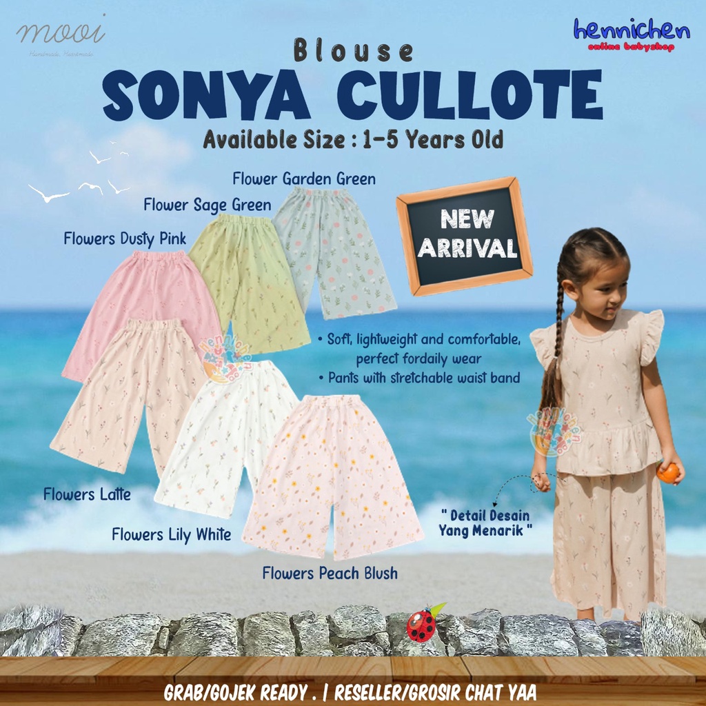 PROMO 7.7 PROMO BAJU LEBARAN MURAH MOOI SONYA CULLOTE CELANA PANJANG KULOT ANAK MOTIF BUNGA KULOT SONYA FASHION ANAK PEREMPUAN 1 - 5 TAHUN